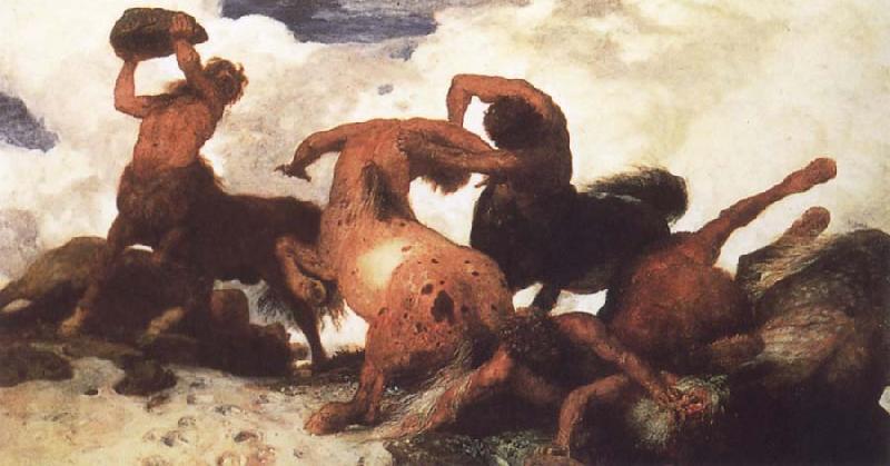 Arnold Bocklin Centaur Fight Germany oil painting art